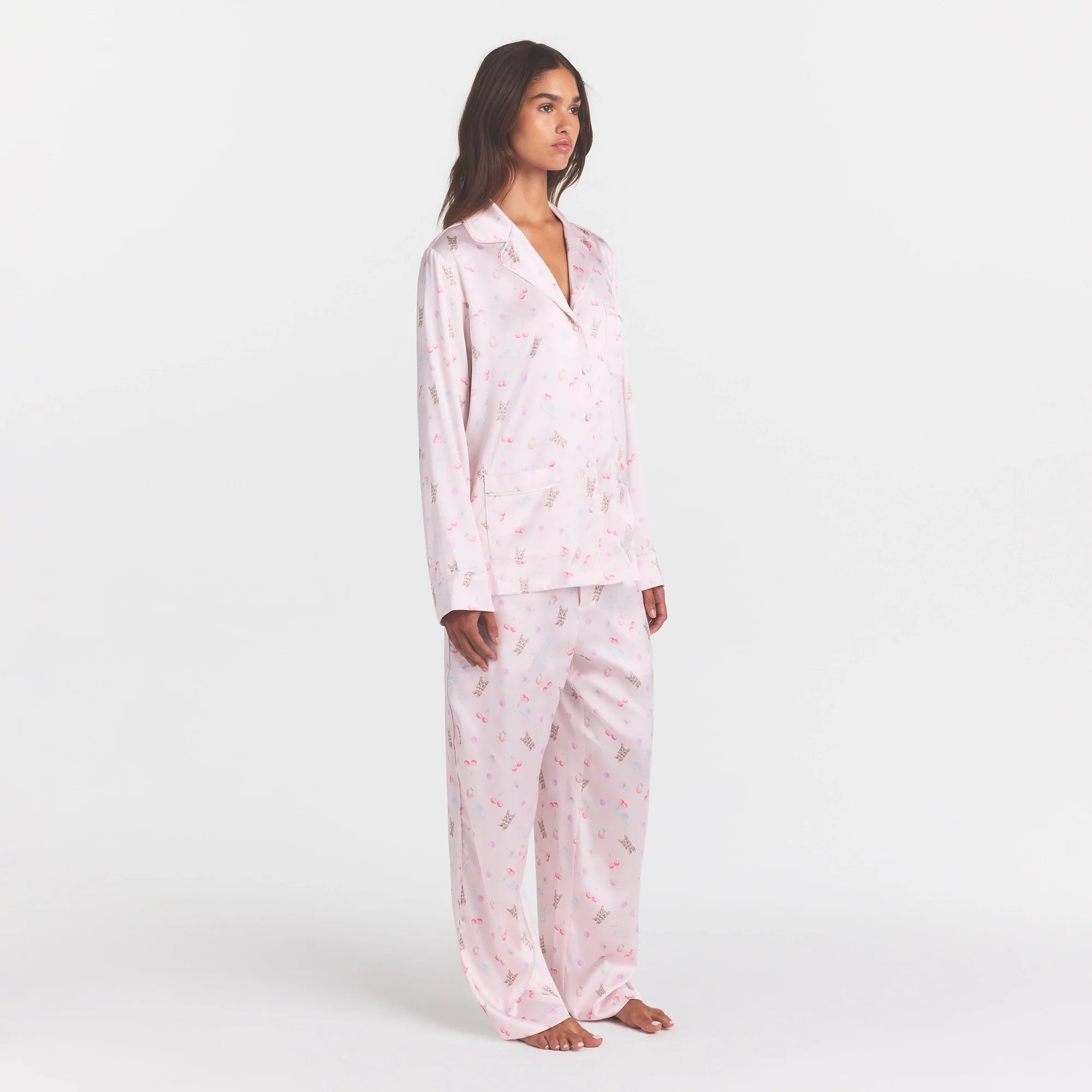 WOVEN SHINE LONG SLEEP SET | BARELY PINK SNACK BAG