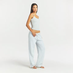 COTTON FLEECE CLASSIC STRAIGHT LEG PANT | LIGHT HEATHER GREY