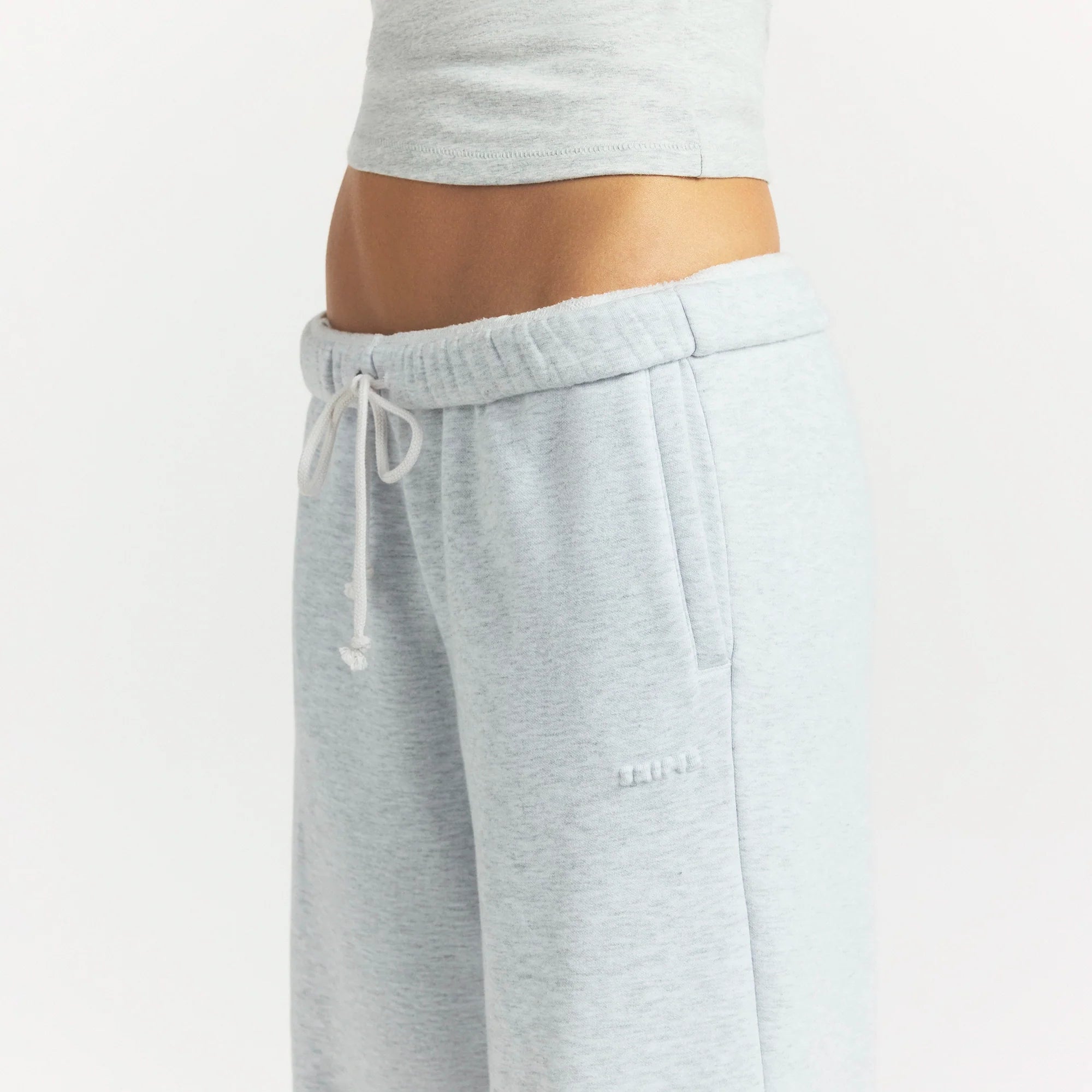 COTTON FLEECE CLASSIC STRAIGHT LEG PANT | LIGHT HEATHER GREY