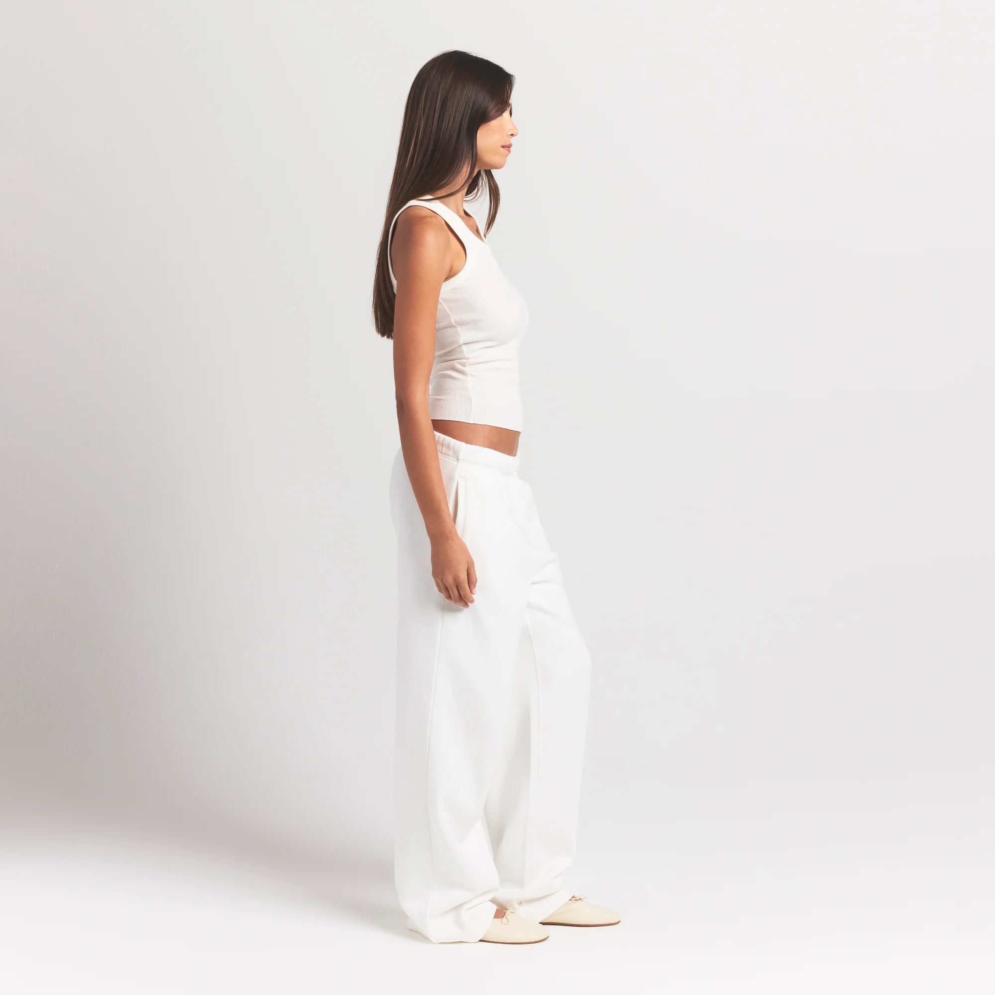 COTTON FLEECE CLASSIC STRAIGHT LEG PANT | MARBLE