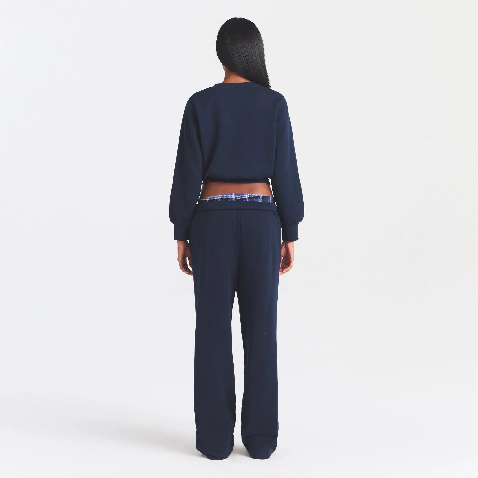 COTTON FLEECE CLASSIC STRAIGHT LEG PANT | NAVY