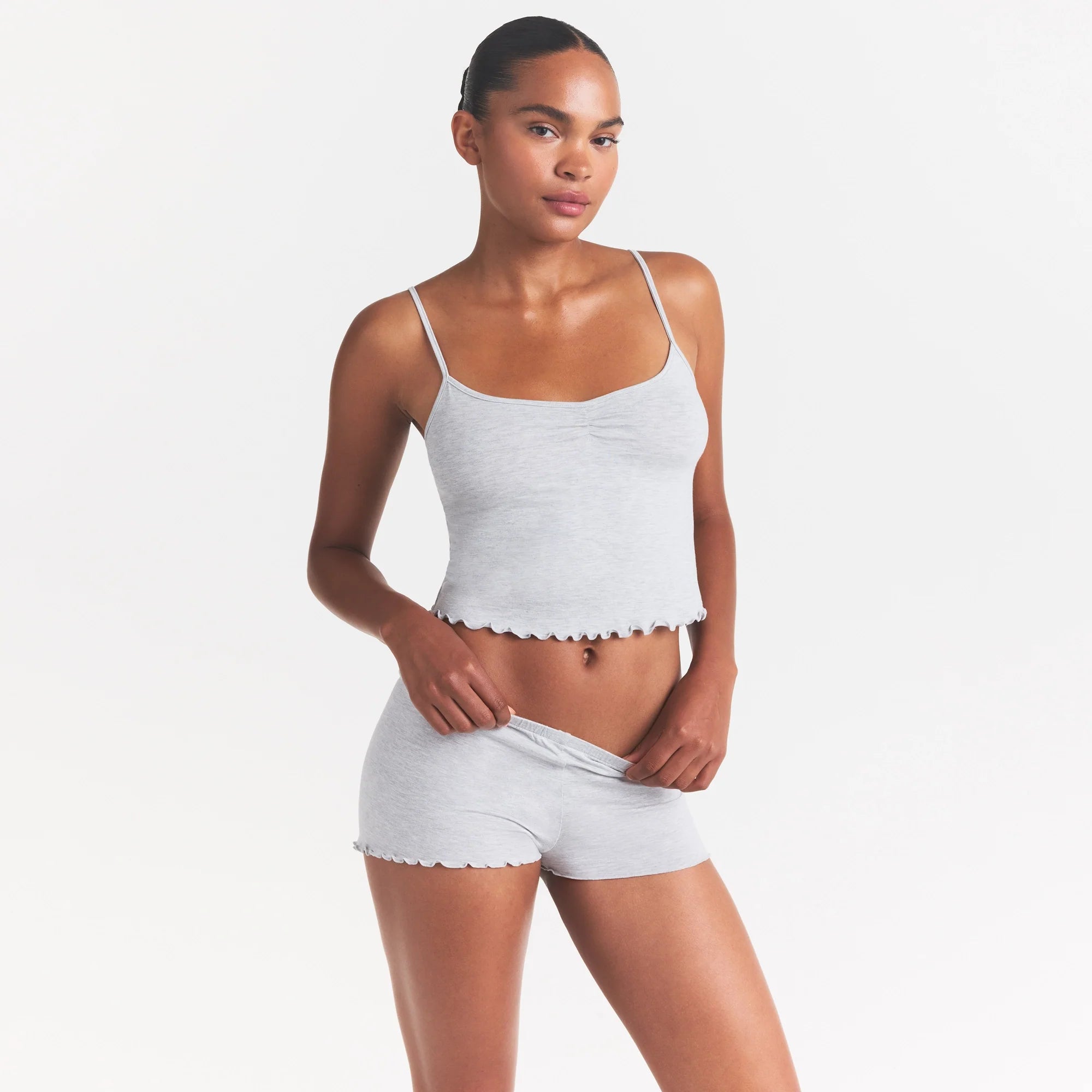 SKIMS SLEEP CAMI SET | LIGHT HEATHER GREY