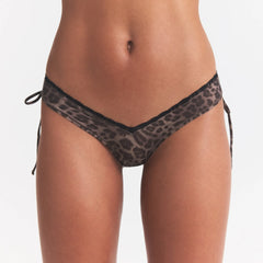 FITS EVERYBODY LACE MICRO TANGA | UMBER LEOPARD PRINT