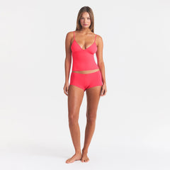 FITS EVERYBODY PICOT CAMI AND BOY SHORT SET | ULTRA PINK