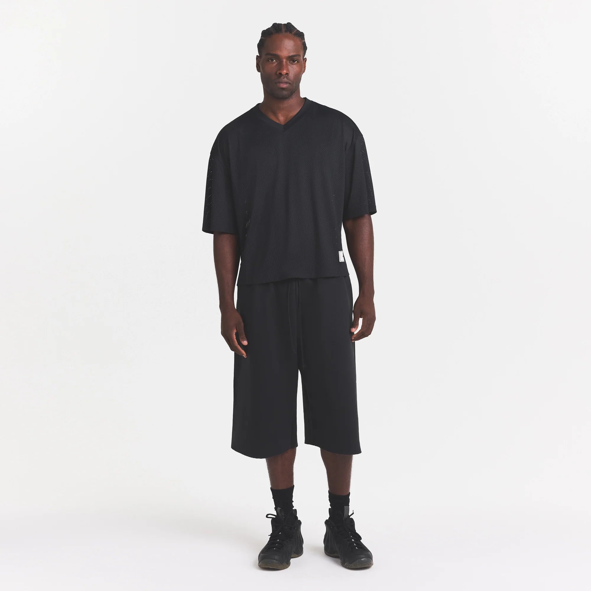 MESH APPAREL MENS CROPPED JERSEY | ONYX