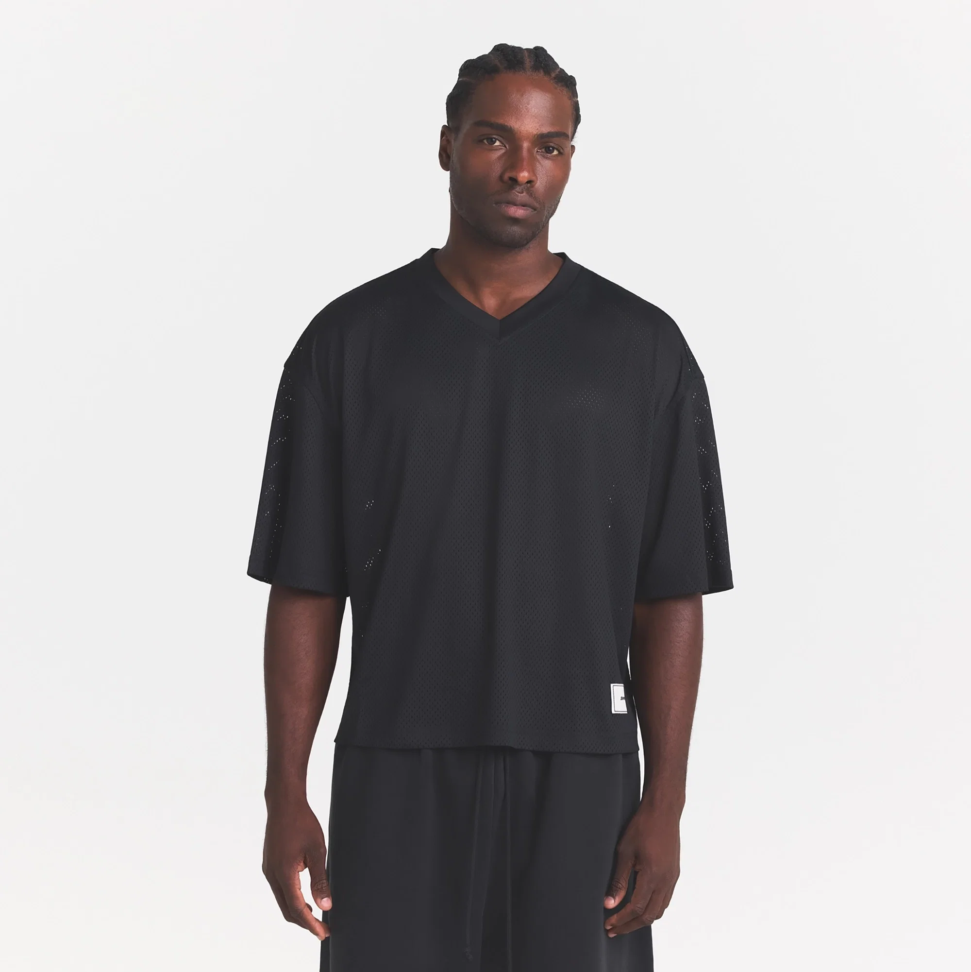 MESH APPAREL MENS CROPPED JERSEY | ONYX