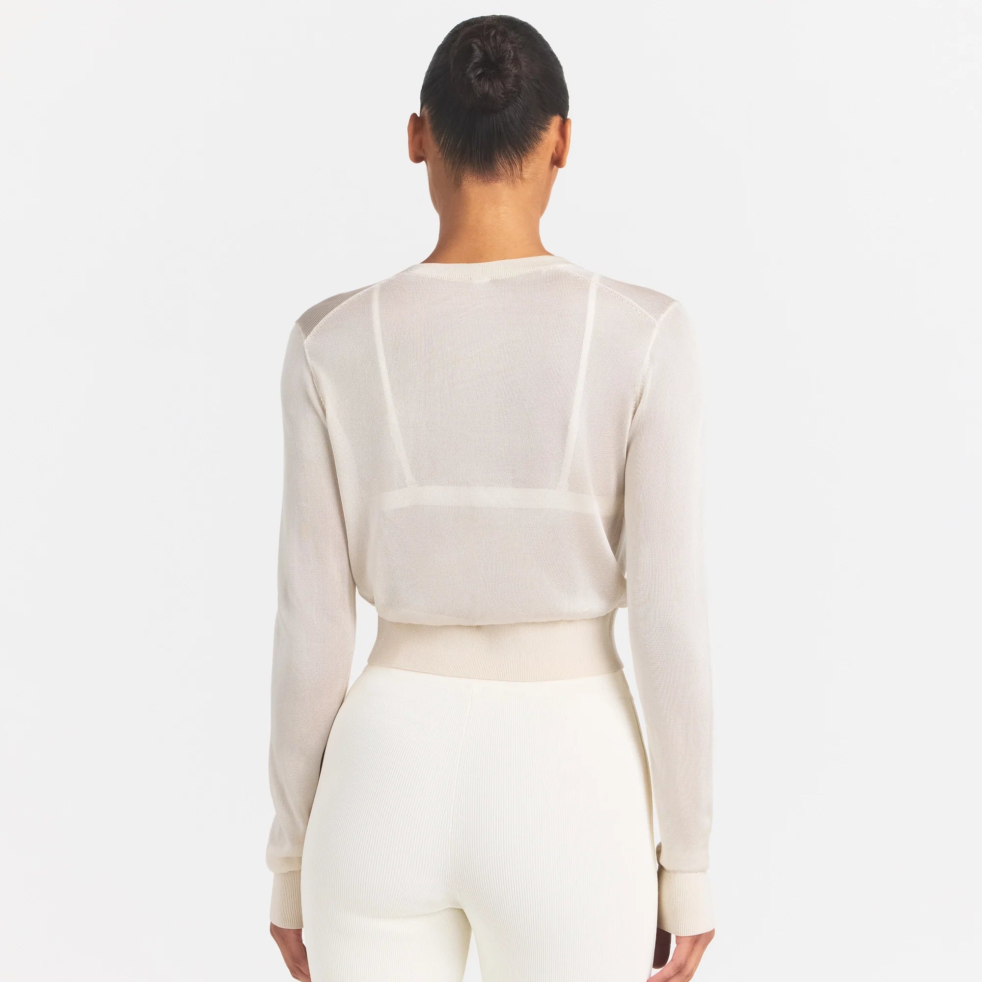 SLINKY KNIT CARDIGAN | BUFF