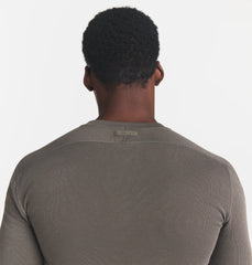 SKIMS COTTON RIB MENS HENLEY | JUNGLE
