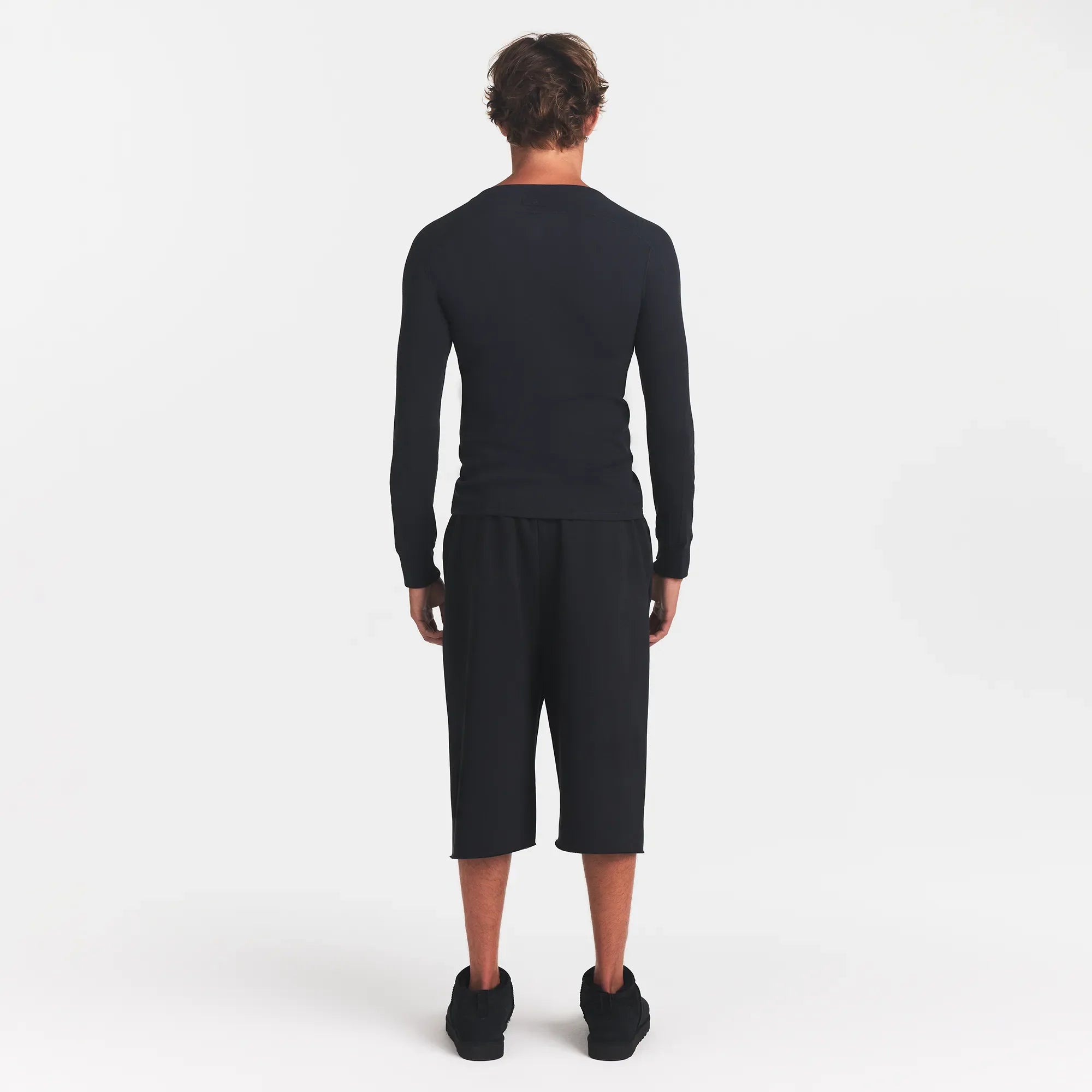 SKIMS COTTON RIB MENS HENLEY | ONYX