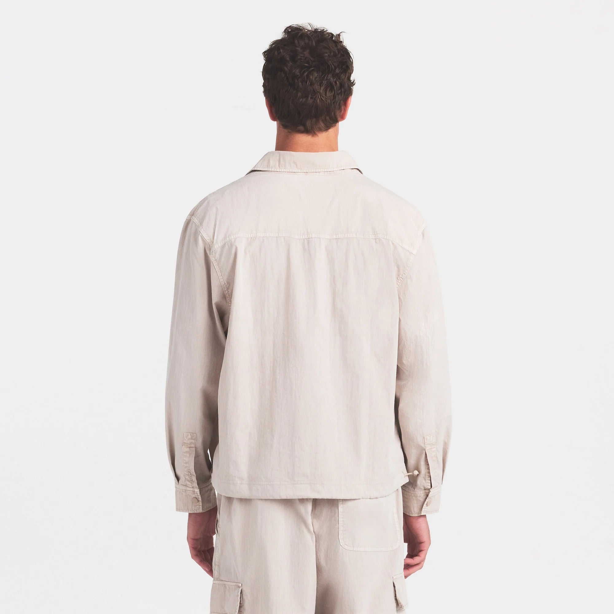WOVEN MENS RELAXED SHIRT | STONE