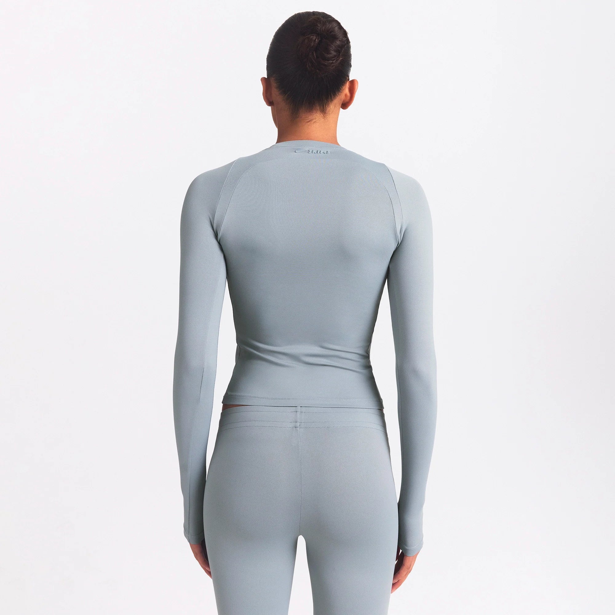 NikeSKIMS AIRY LONG SLEEVE CREW NECK TOP | WASHED PACIFIC