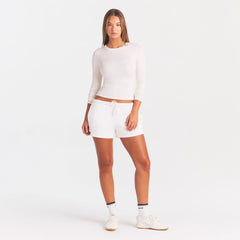COTTON RIB LONG SLEEVE T-SHIRT | MARBLE