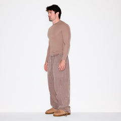 FITS EVERYBODY MENS SLIM LONG SLEEVE T-SHIRT | UMBER