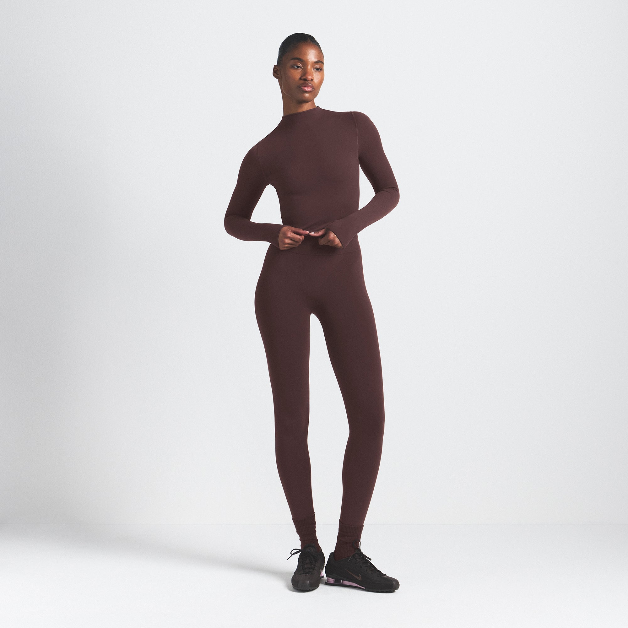 NikeSKIMS VINTAGE SEAMLESS MOCK NECK CROP TOP | PHOENIX
