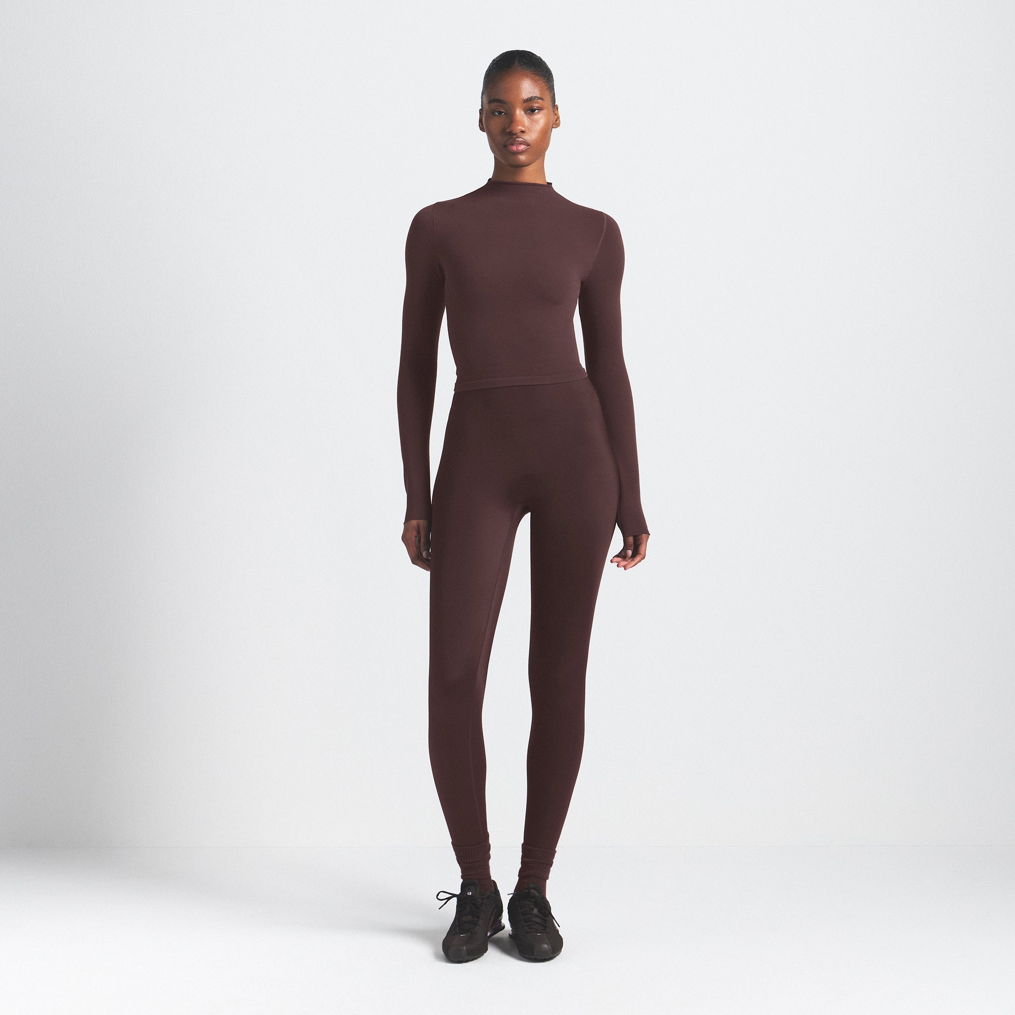 NikeSKIMS VINTAGE SEAMLESS MOCK NECK CROP TOP | PHOENIX