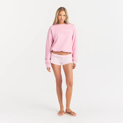 COTTON FLEECE LOGO CLASSIC CREWNECK | HALITE WITH SNOW LOGO
