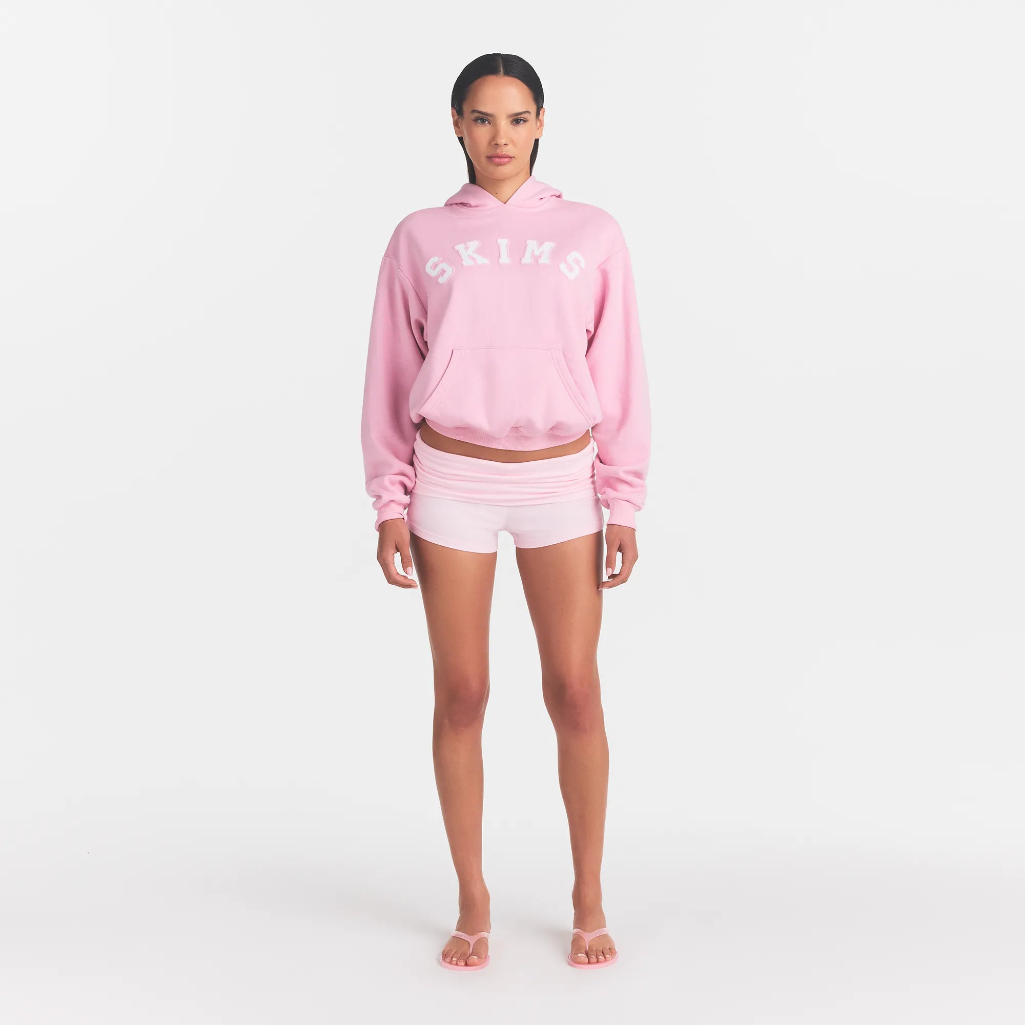 COTTON FLEECE LOGO CLASSIC HOODIE | HALITE WITH SNOW LOGO