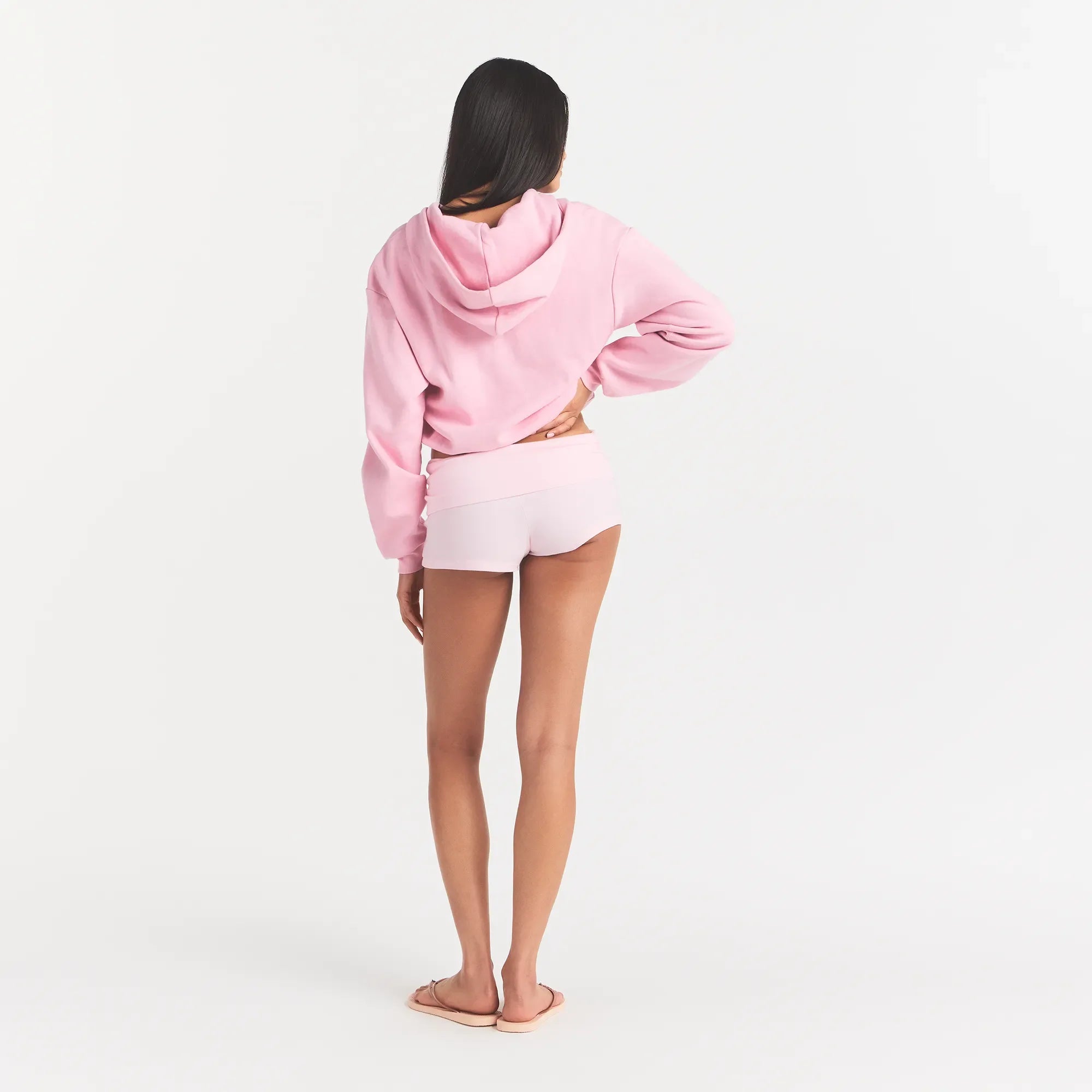COTTON FLEECE LOGO CLASSIC ZIP UP HOODIE | HALITE WITH SNOW LOGO