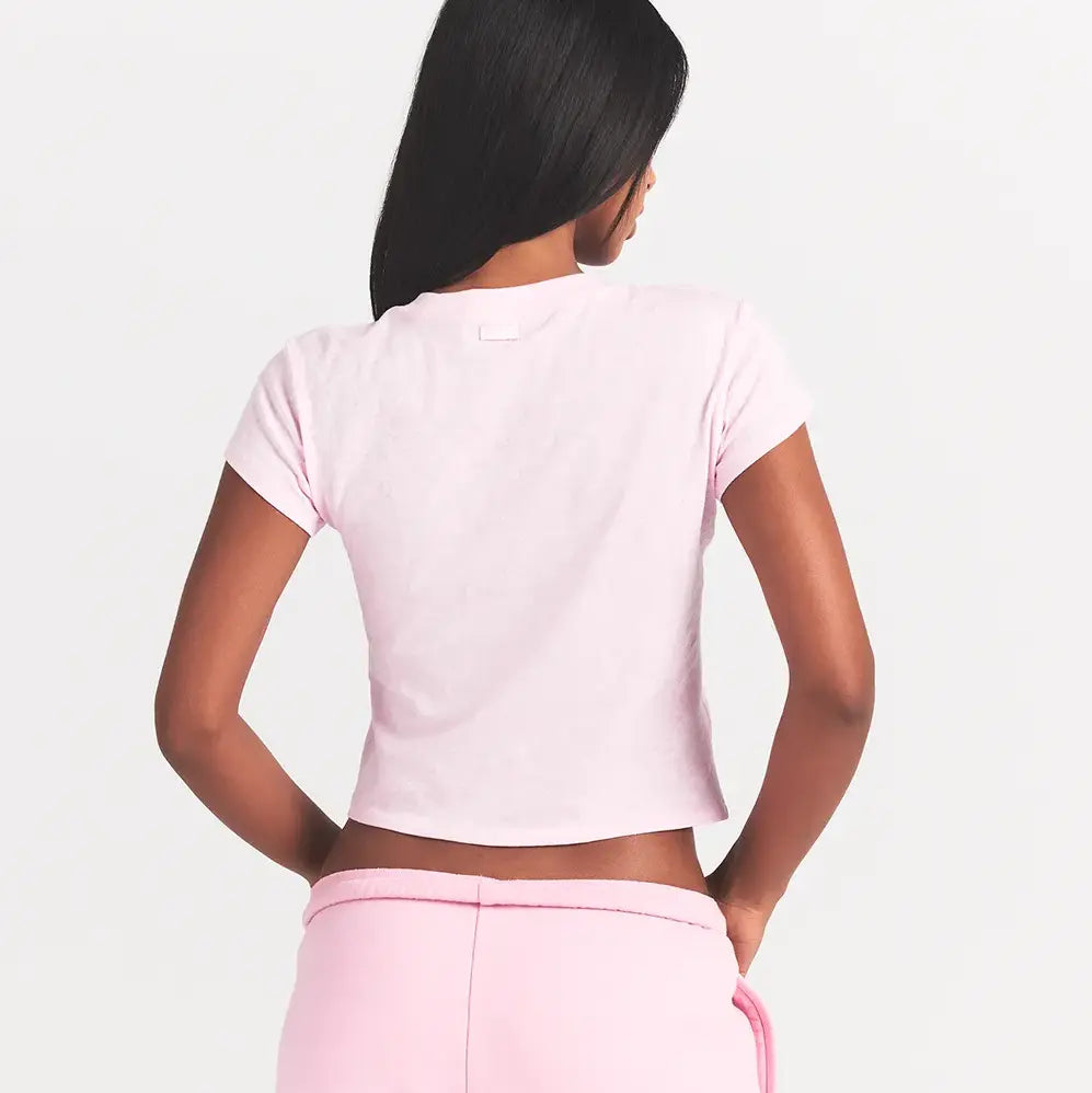 WORN IN JERSEY HEART BABY TEE | BABY PINK