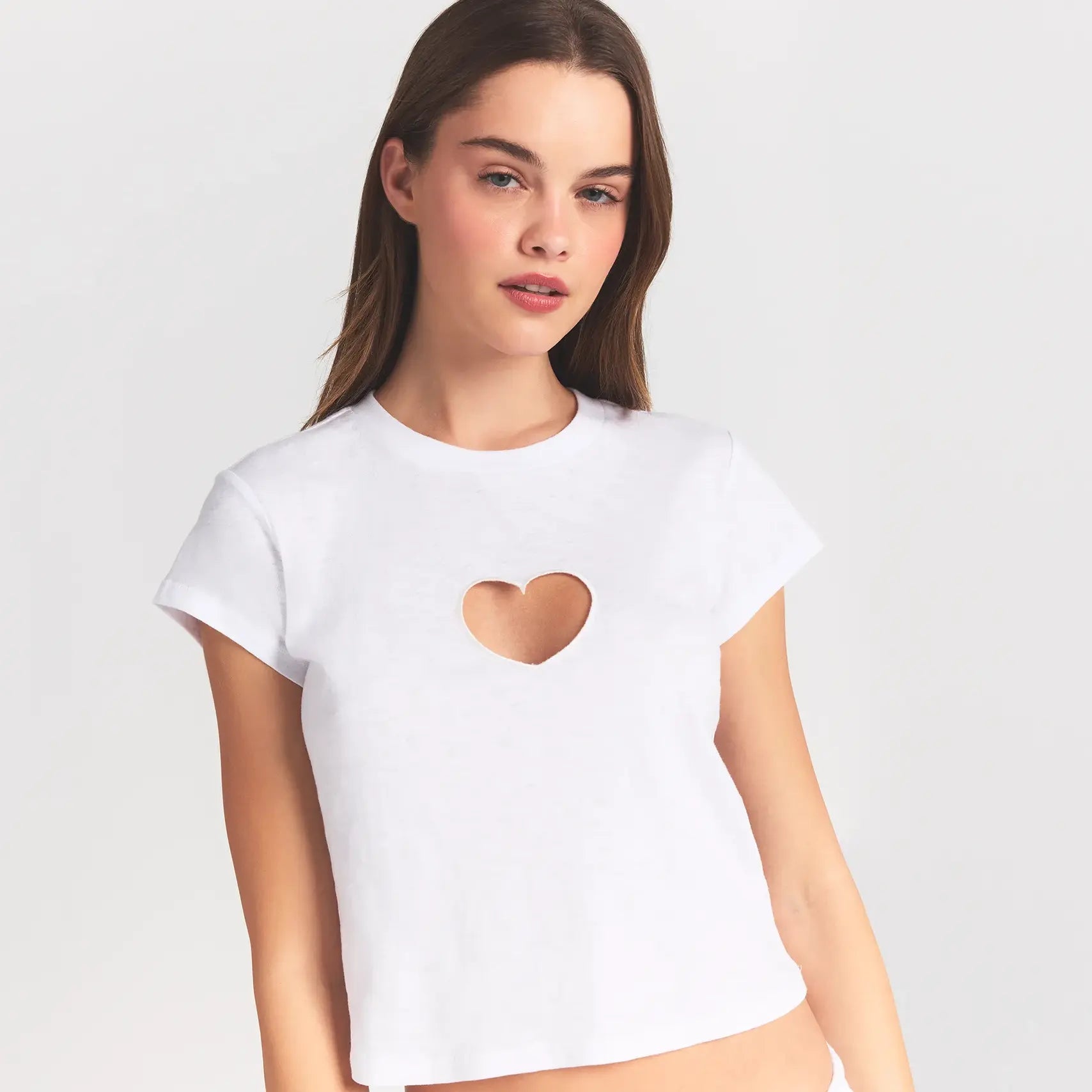 WORN IN JERSEY HEART BABY TEE | SNOW