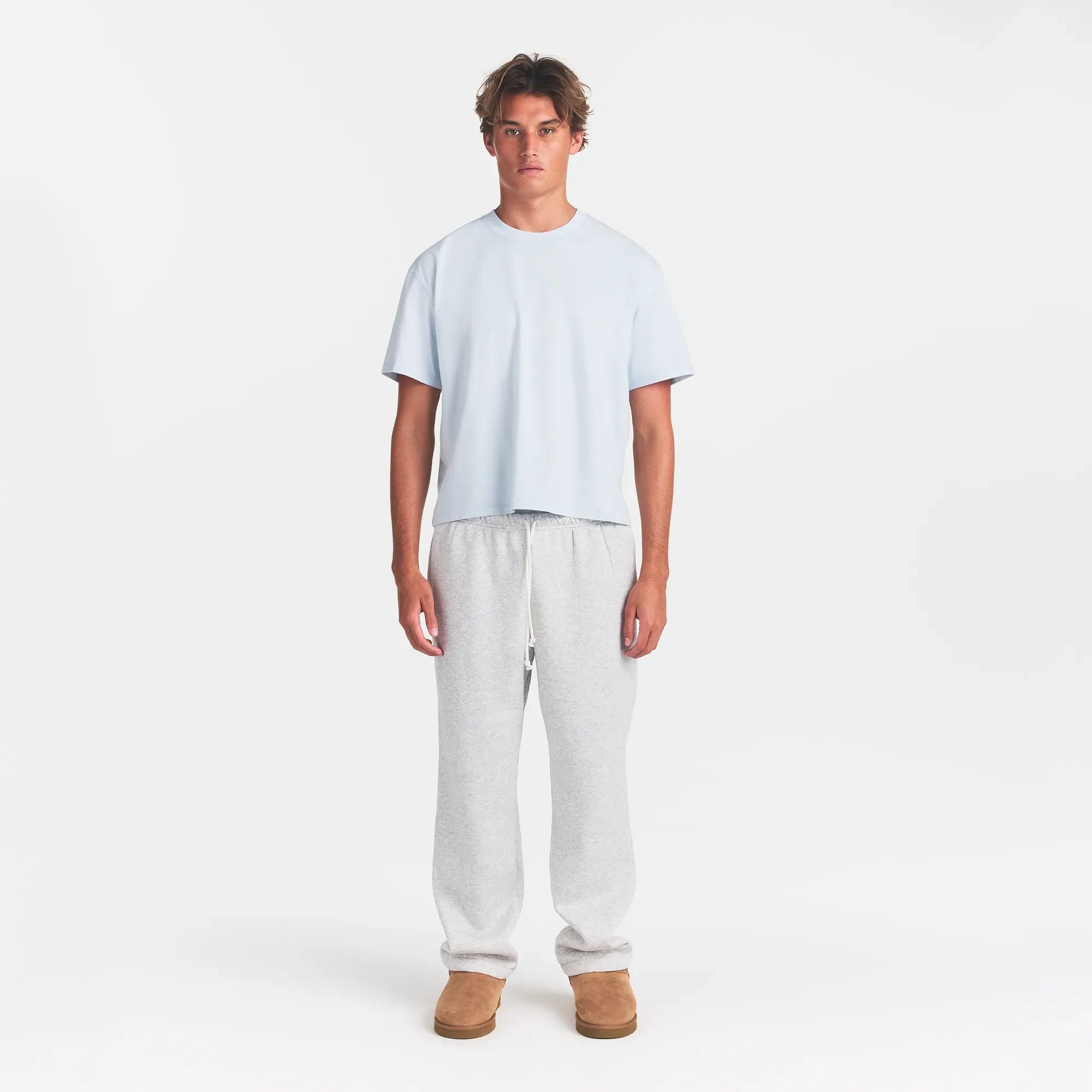 HEAVYWEIGHT COTTON MENS RELAXED CROPPED CREWNECK | ATMOSPHERE