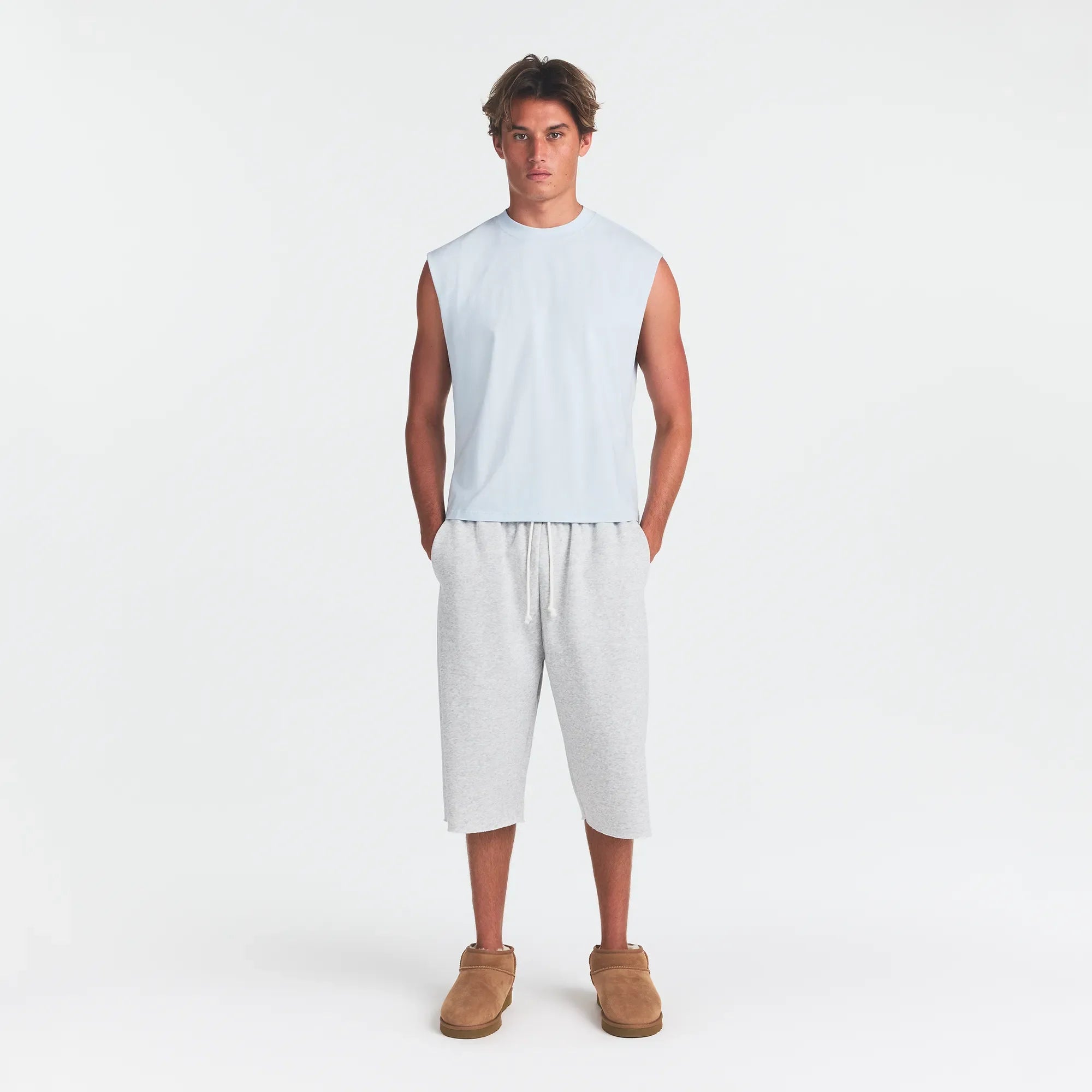 HEAVYWEIGHT COTTON MENS CROPPED MUSCLE TANK | ATMOSPHERE