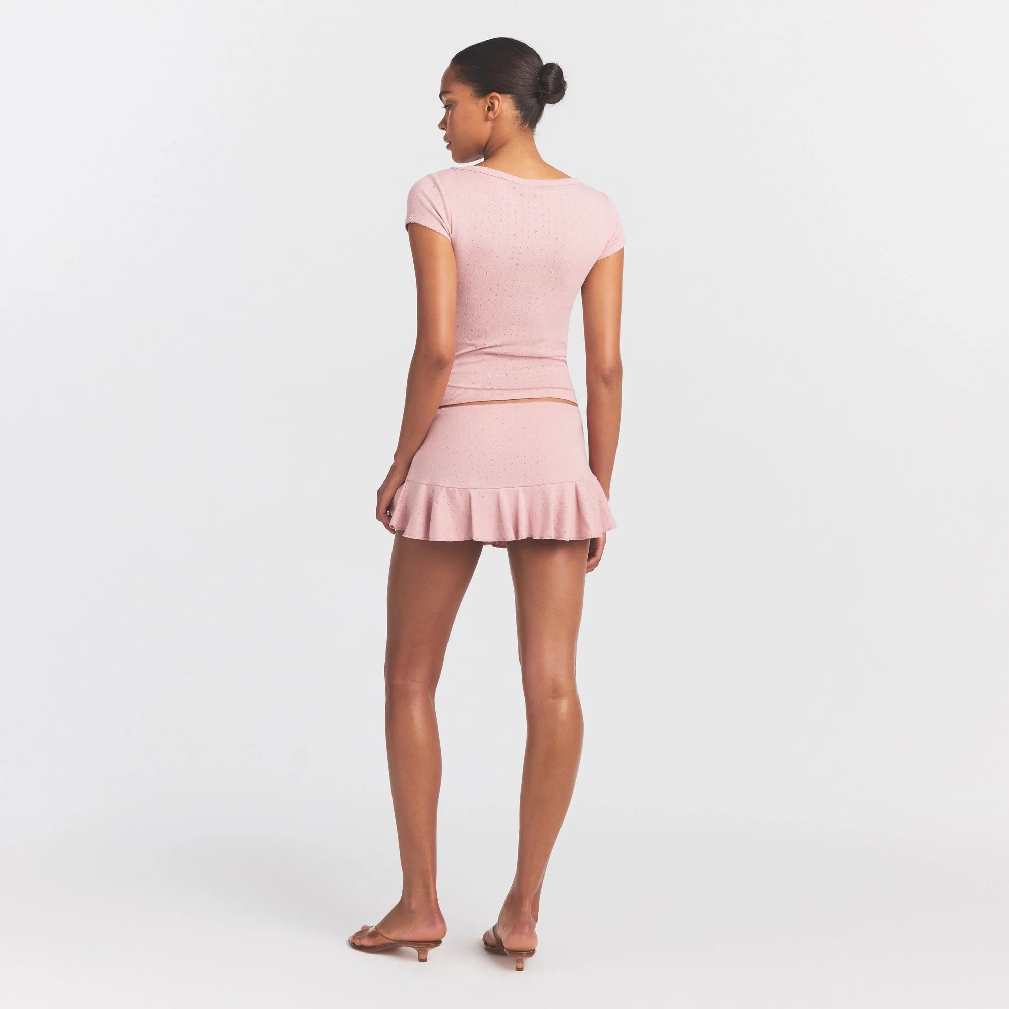 HEAVY POINTELLE BOATNECK TEE | MORGANITE
