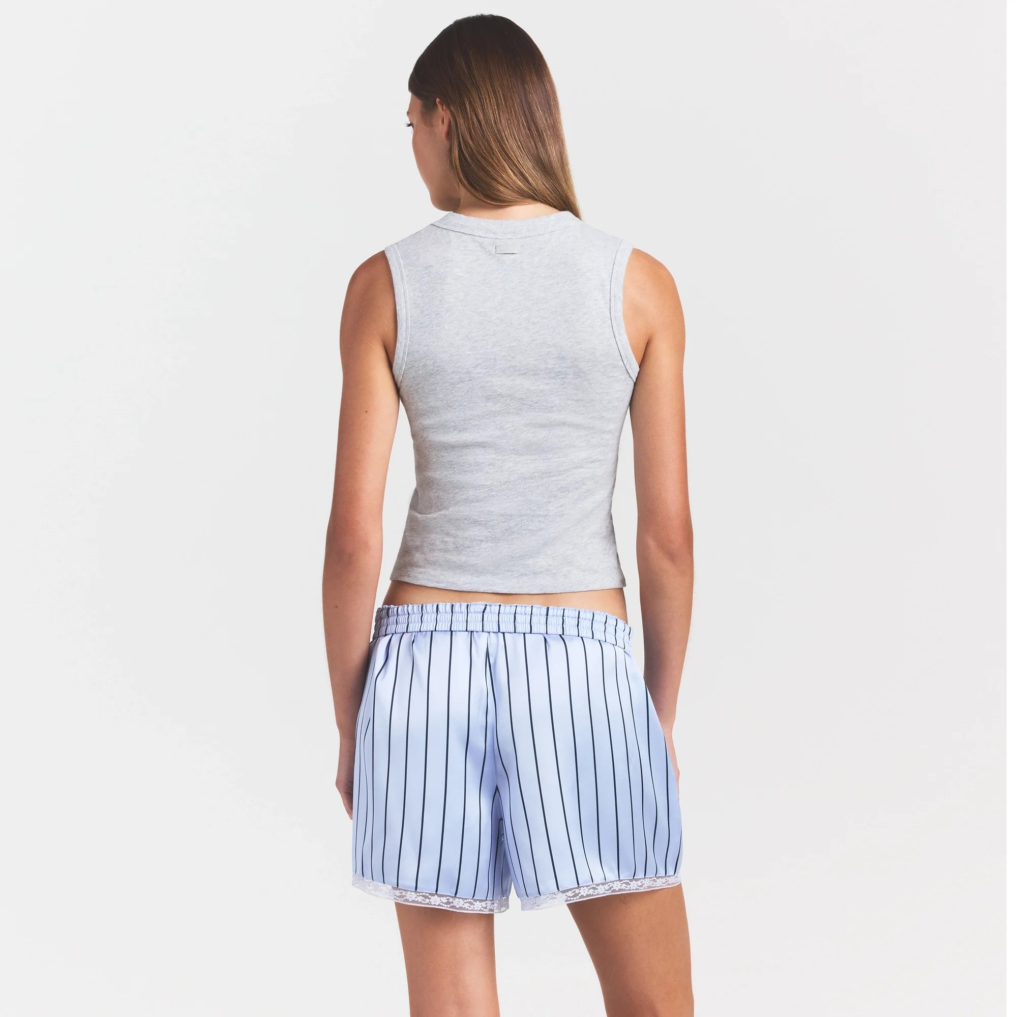 WORN IN JERSEY HIGH CREW TANK | LIGHT HEATHER GREY