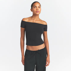 COTTON JERSEY OFF THE SHOULDER TOP | SOOT