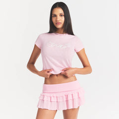 WORN IN JERSEY T-SHIRT | PEONY SKIMS BOW