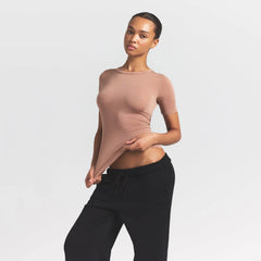 SHEER MODAL LONG T-SHIRT | SIENNA