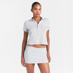 WORN IN JERSEY POLO | LIGHT HEATHER GREY