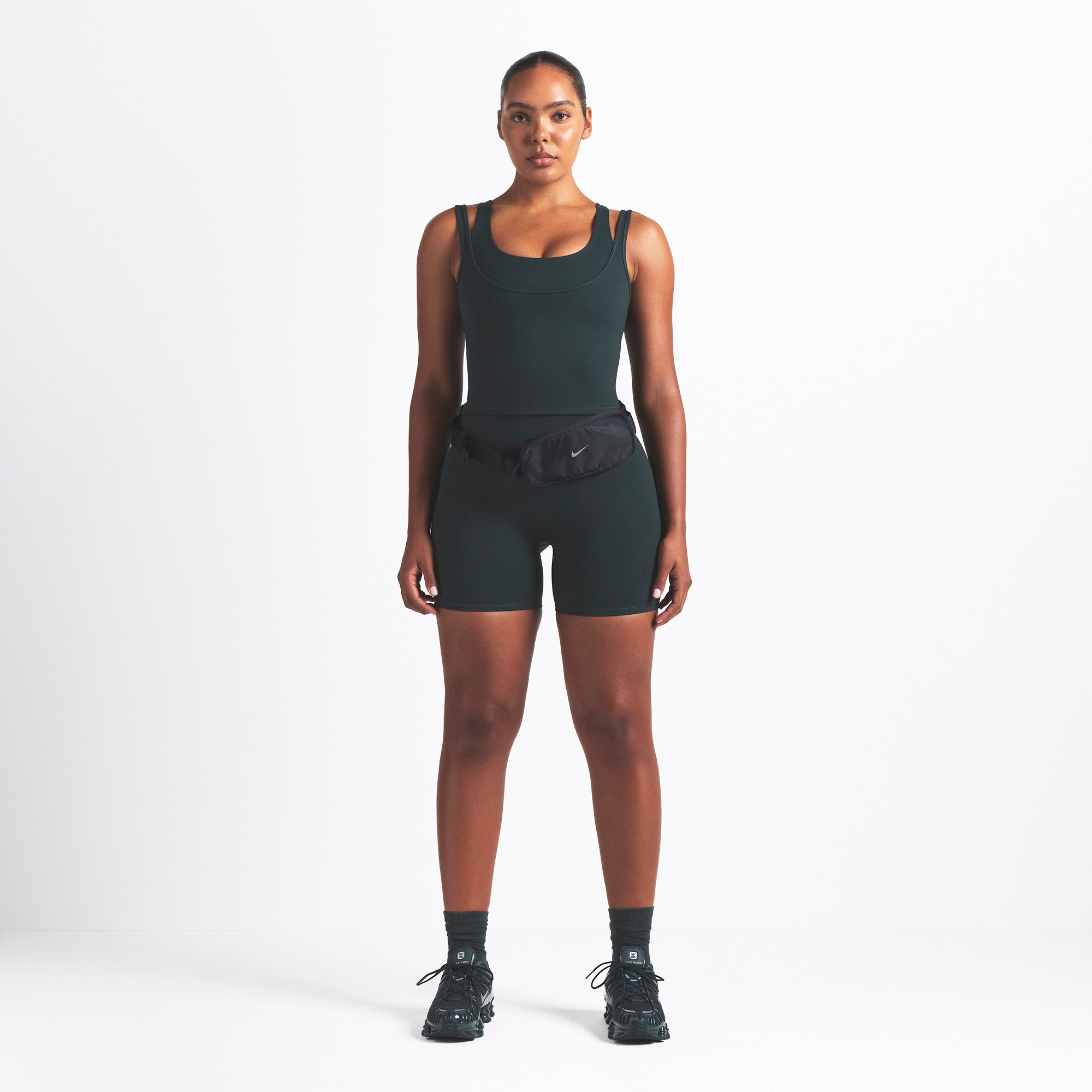 NikeSKIMS MATTE DOUBLE STRAP SCOOP TANK | DARK TEAL