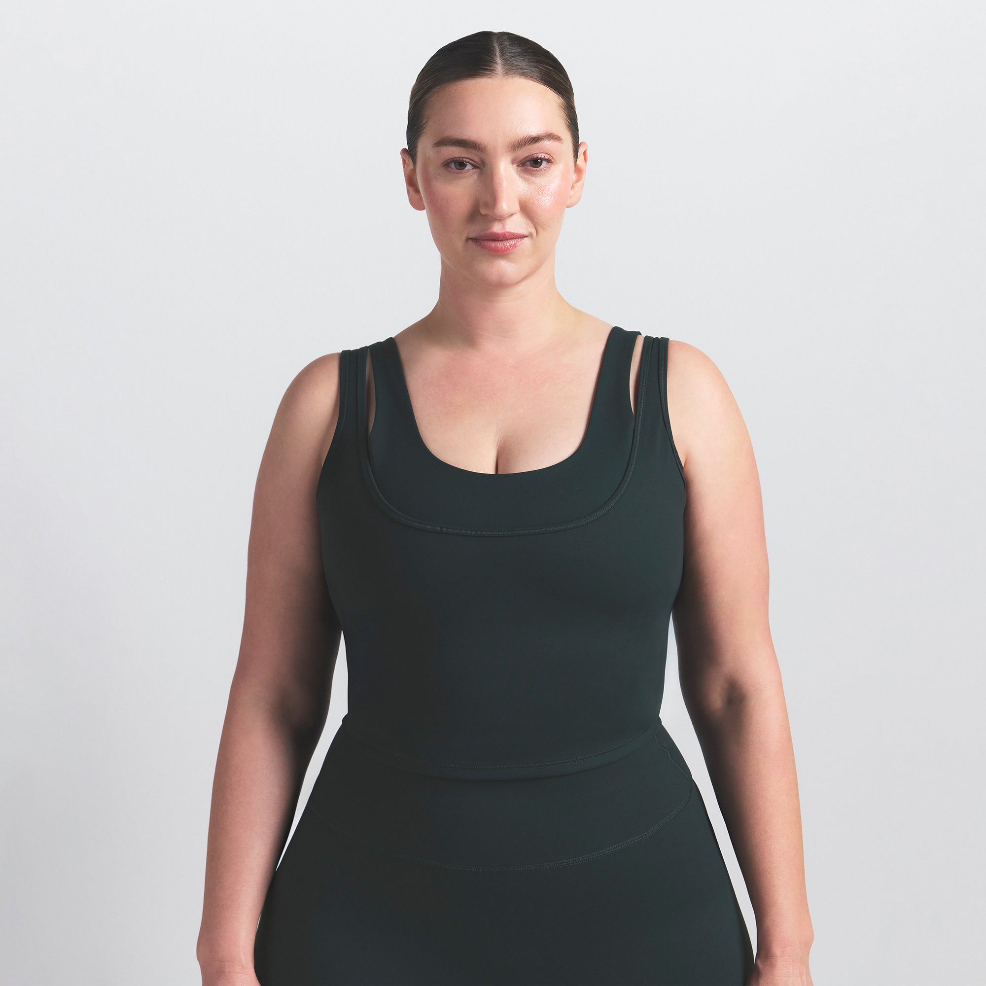 NikeSKIMS MATTE DOUBLE STRAP SCOOP TANK | DARK TEAL