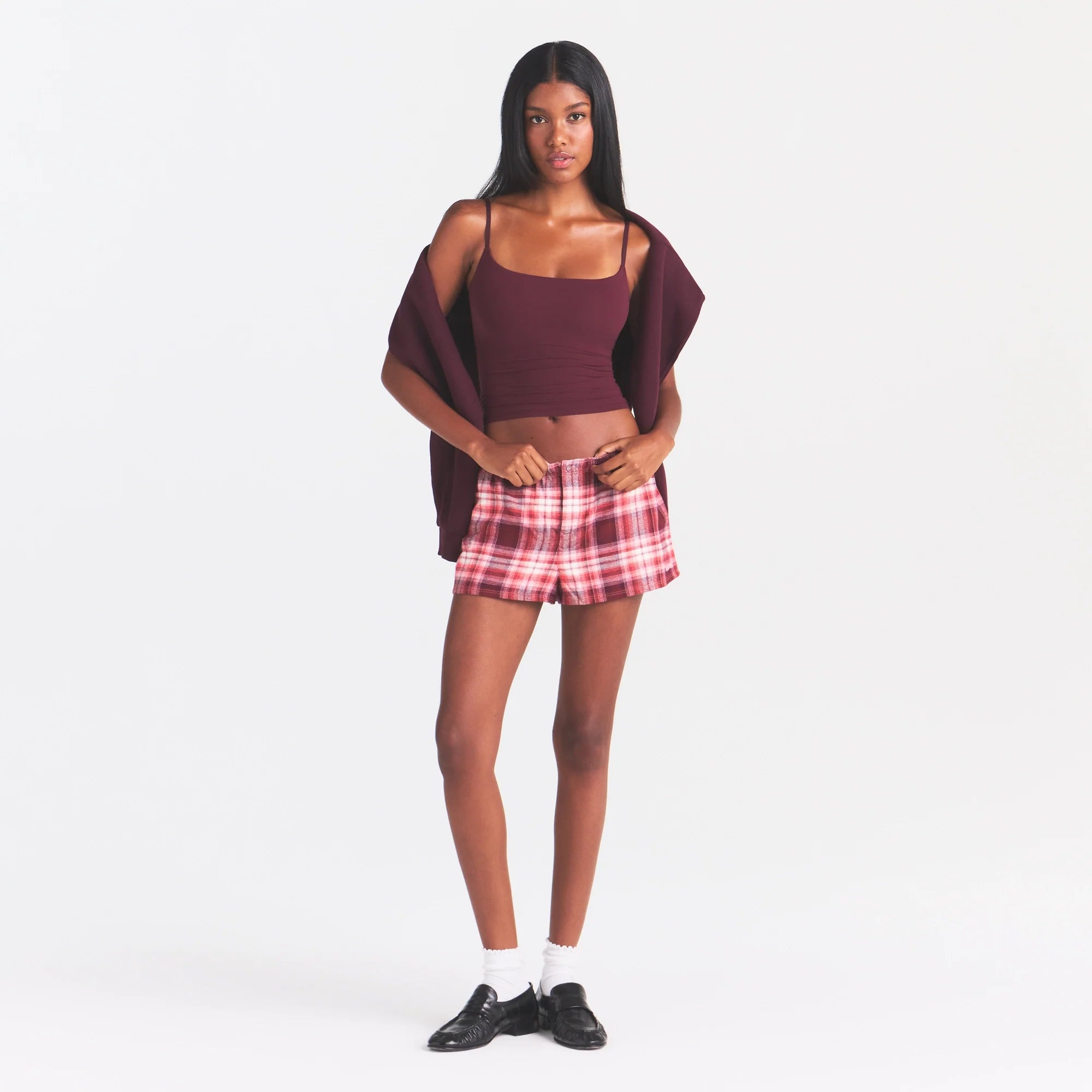 COTTON JERSEY CAMI | CURRANT