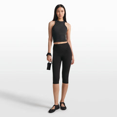 NikeSKIMS RIBBED SEAMLESS RACER FRONT TANK | OBSIDIAN