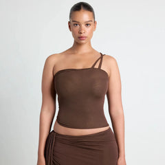 VETTESE X SKIMS SHEER MODAL TOP | COCOA