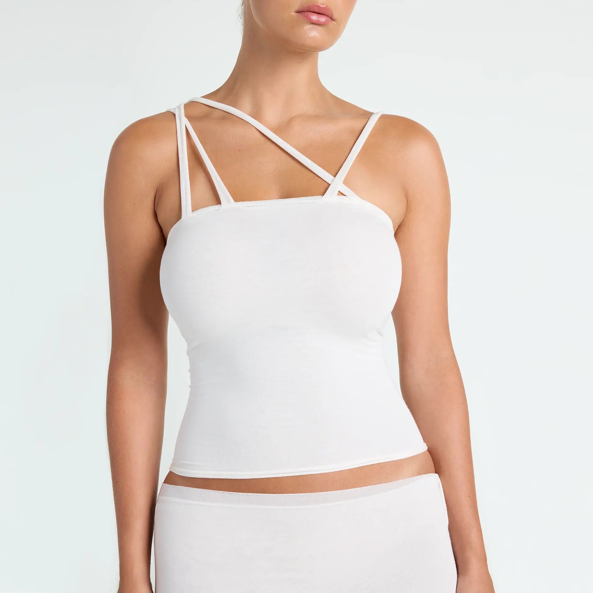 VETTESE X SKIMS SHEER MODAL TOP | ECRU