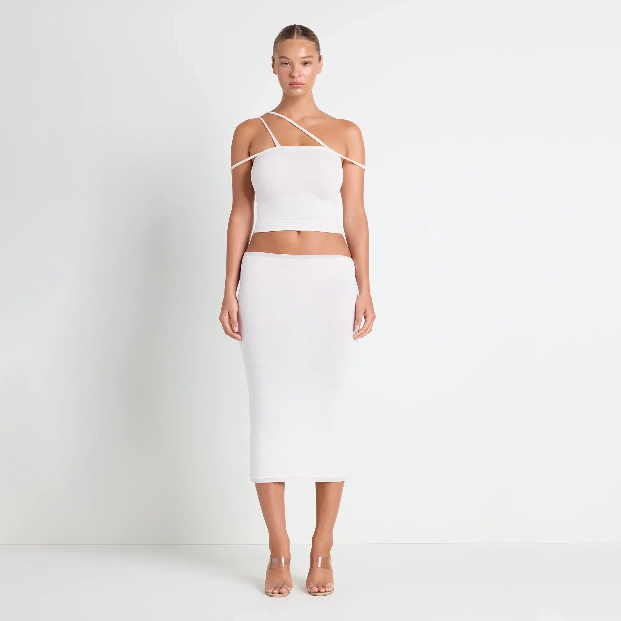VETTESE X SKIMS SHEER MODAL TOP | ECRU