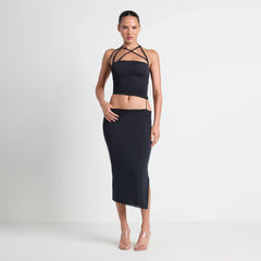 VETTESE X SKIMS SHEER MODAL TOP | ONYX
