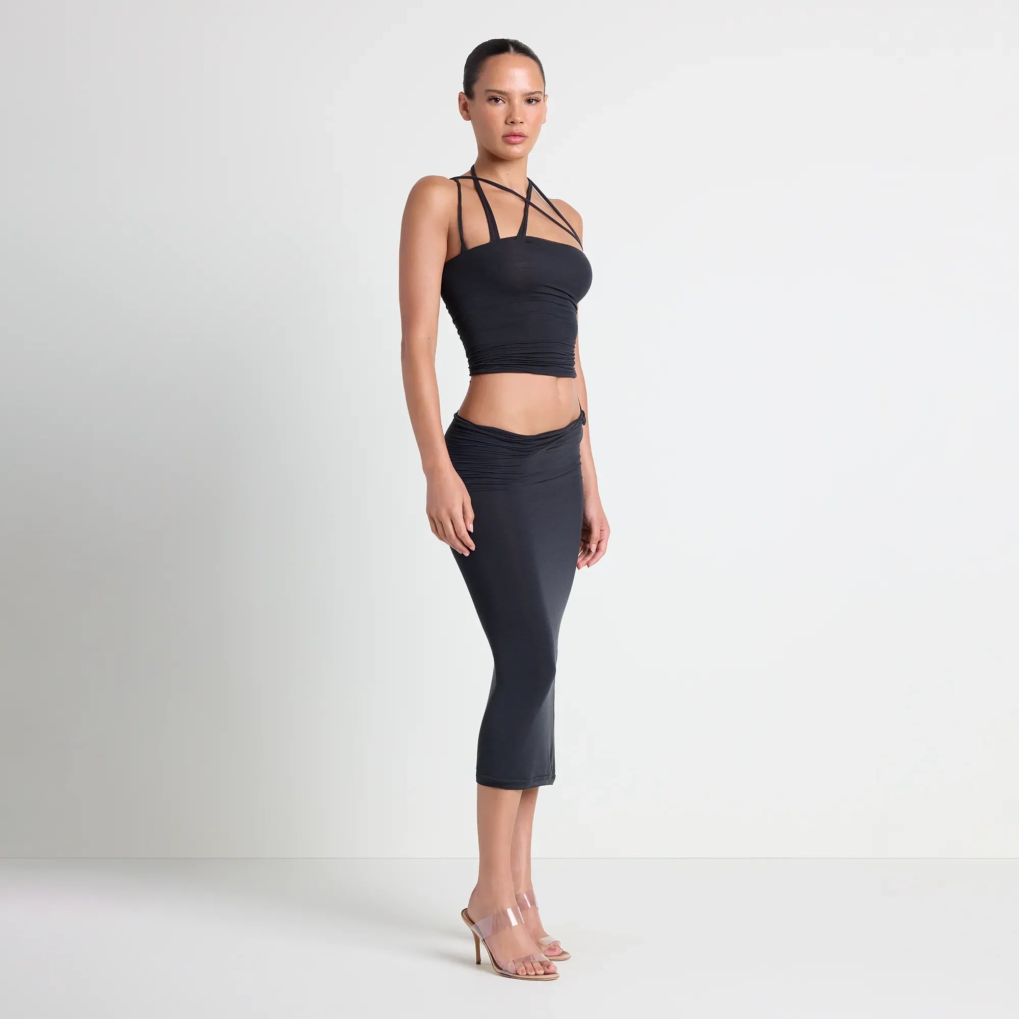 VETTESE X SKIMS SHEER MODAL TOP | ONYX