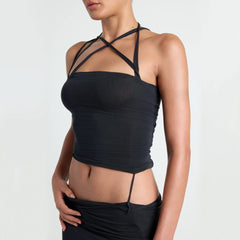 VETTESE X SKIMS SHEER MODAL TOP | ONYX