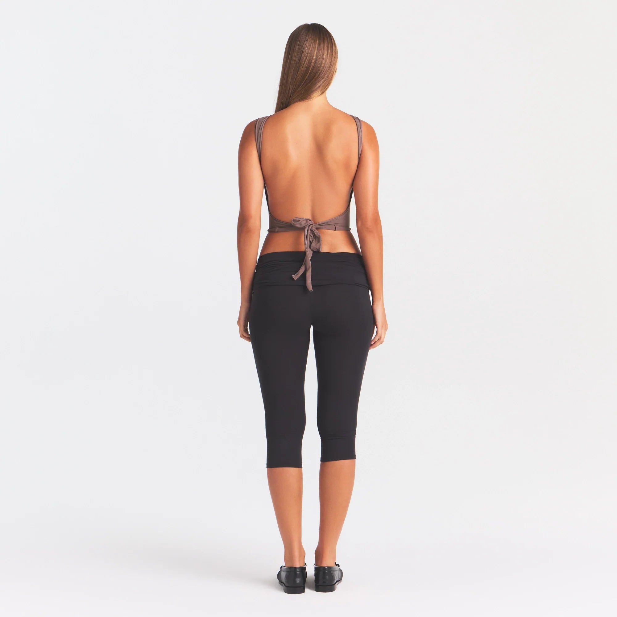 COTTON JERSEY TIE BACK TANK | AMETHYST