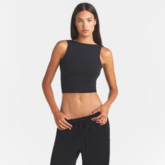 COTTON JERSEY TIE BACK TANK | SOOT