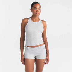 RIB SLEEP TANK | LIGHT HEATHER GREY