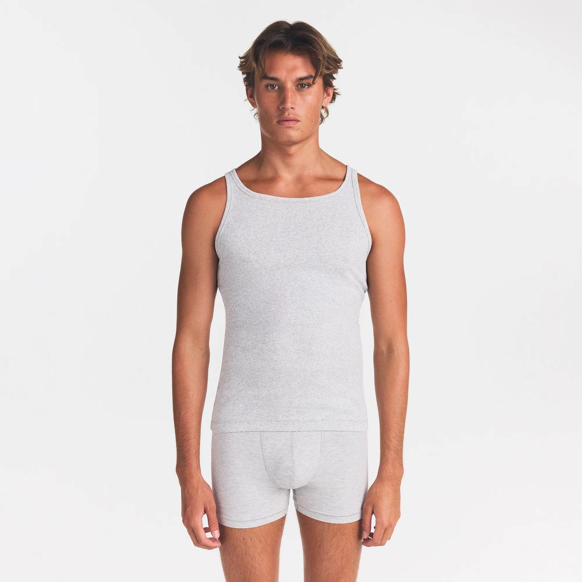 SKIMS COTTON MENS RIB TANK 3-PACK | ECRU MULTI