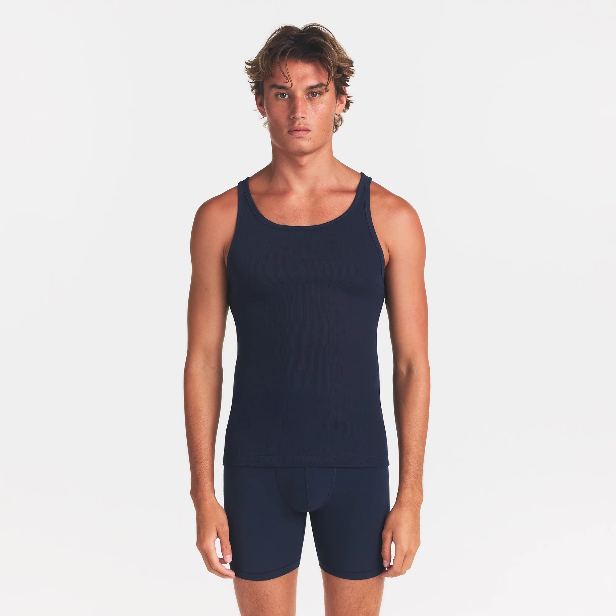 SKIMS COTTON MENS RIB TANK 3-PACK | ECRU MULTI