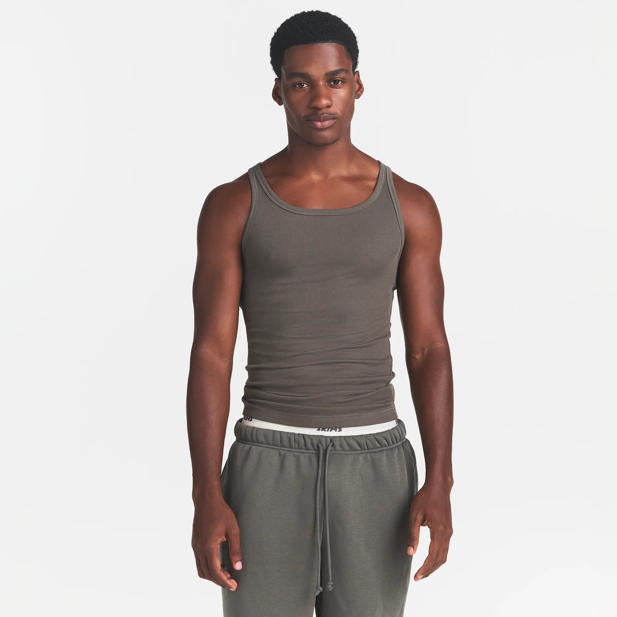 SKIMS COTTON MENS RIB TANK 3-PACK | JUNGLE MULTI