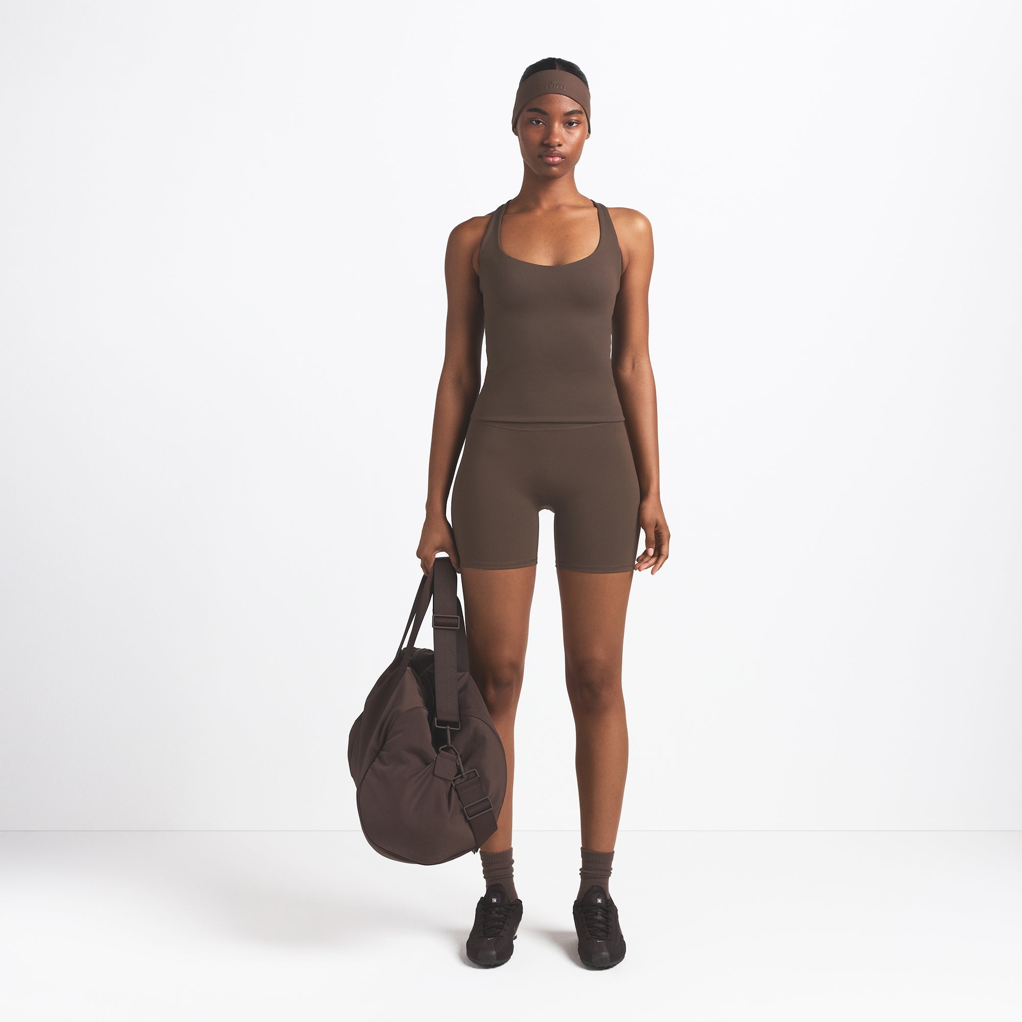 NikeSKIMS MATTE RACERBACK TANK | DARK SEPIA
