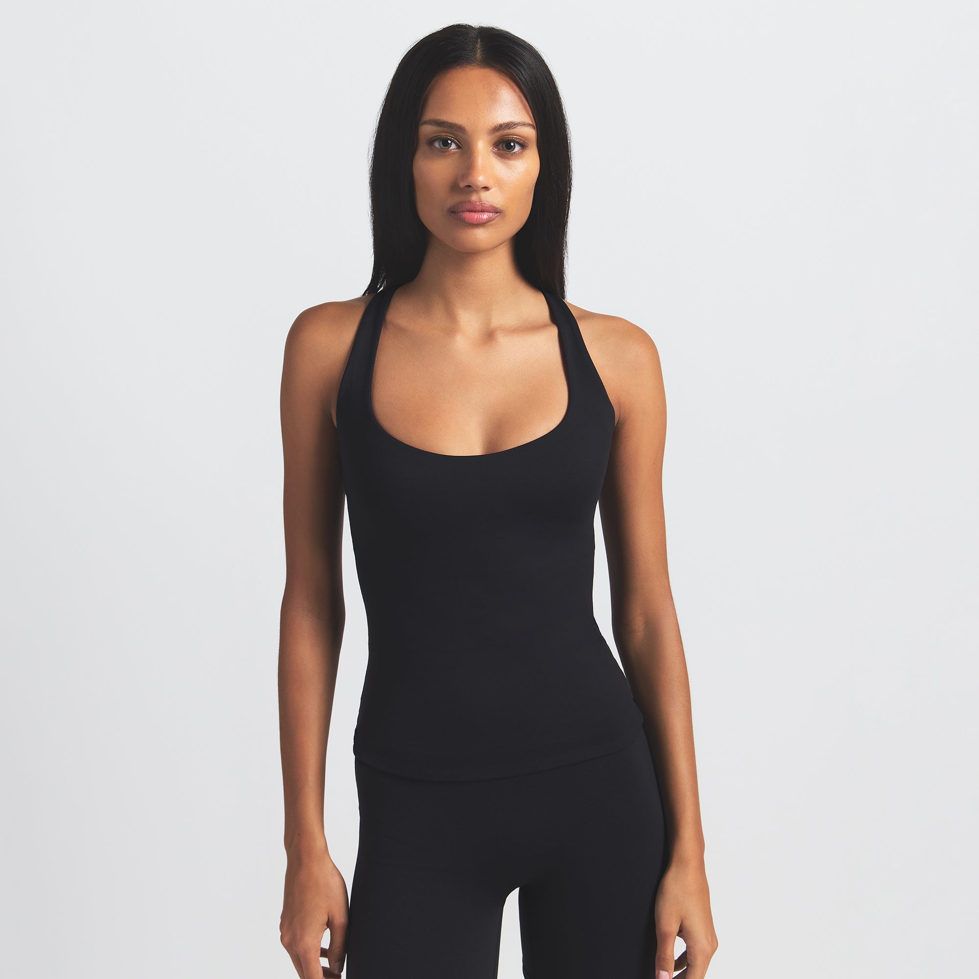 NikeSKIMS MATTE RACERBACK TANK | OBSIDIAN